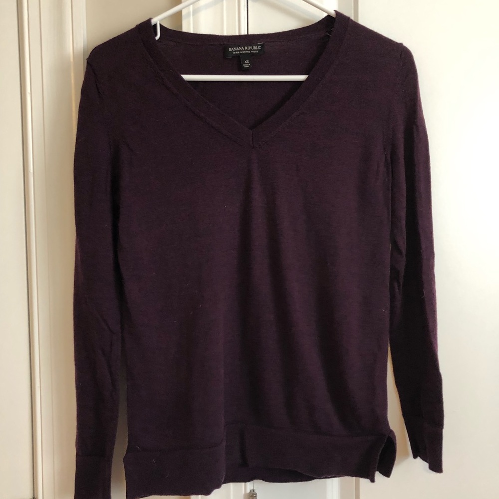 Banana Republic Merino Wool V-Neck Sweater